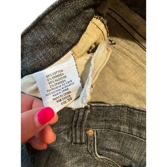 See Thru Soul Jeans Women's Size 30 Black Bootcut Leg Low-Rise Dark Wash Cotton - Picture 8 of 8